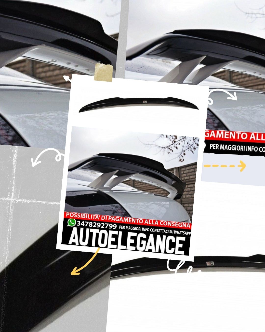 SPOILER CAP ADATTO COMPATIBILE PER AUDI TT RS 8J  (2009-2013)