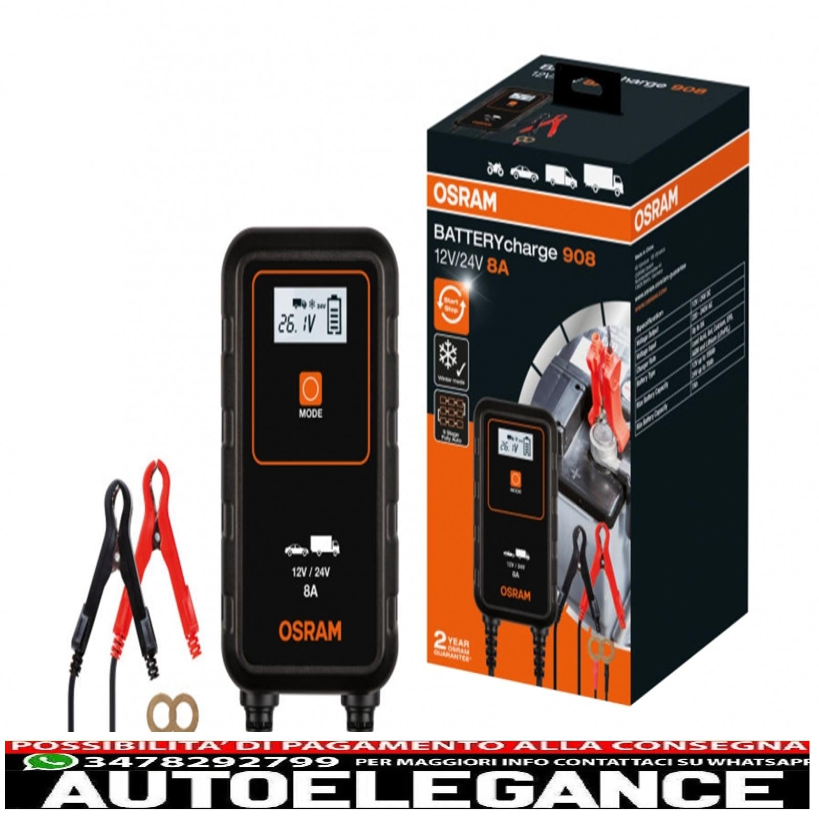 caricabatterie osram 908 oebcs908 AUTOELEGANCERICAMBI