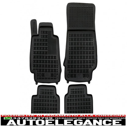 Black rubber mats suitable for alfa romeo giulia (952) 4x2 (2016-up)