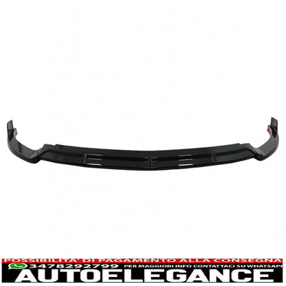 Front bumper lip suitable for mercedes e class w213 s213 c238 a238 facelift (2020-up) piano black