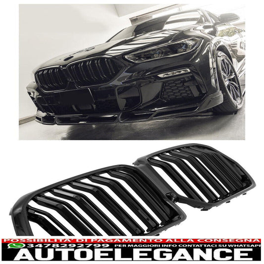 adatto per bmw x6 g06 griglia radiatore doppia barra lucida nero-mostra il titolo originaletesto originalepasst für bmw x6 g06 kühlergrill doppelsteg glanz schwarz AUTOELEGANCERICAMBI