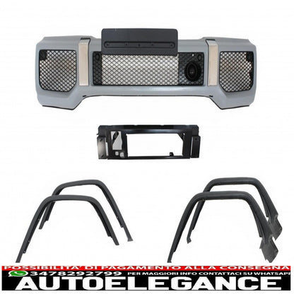 paraurti anteriore con parafanghi passaruota adatti per mercedes classe g w463 (1989-2017) design g65