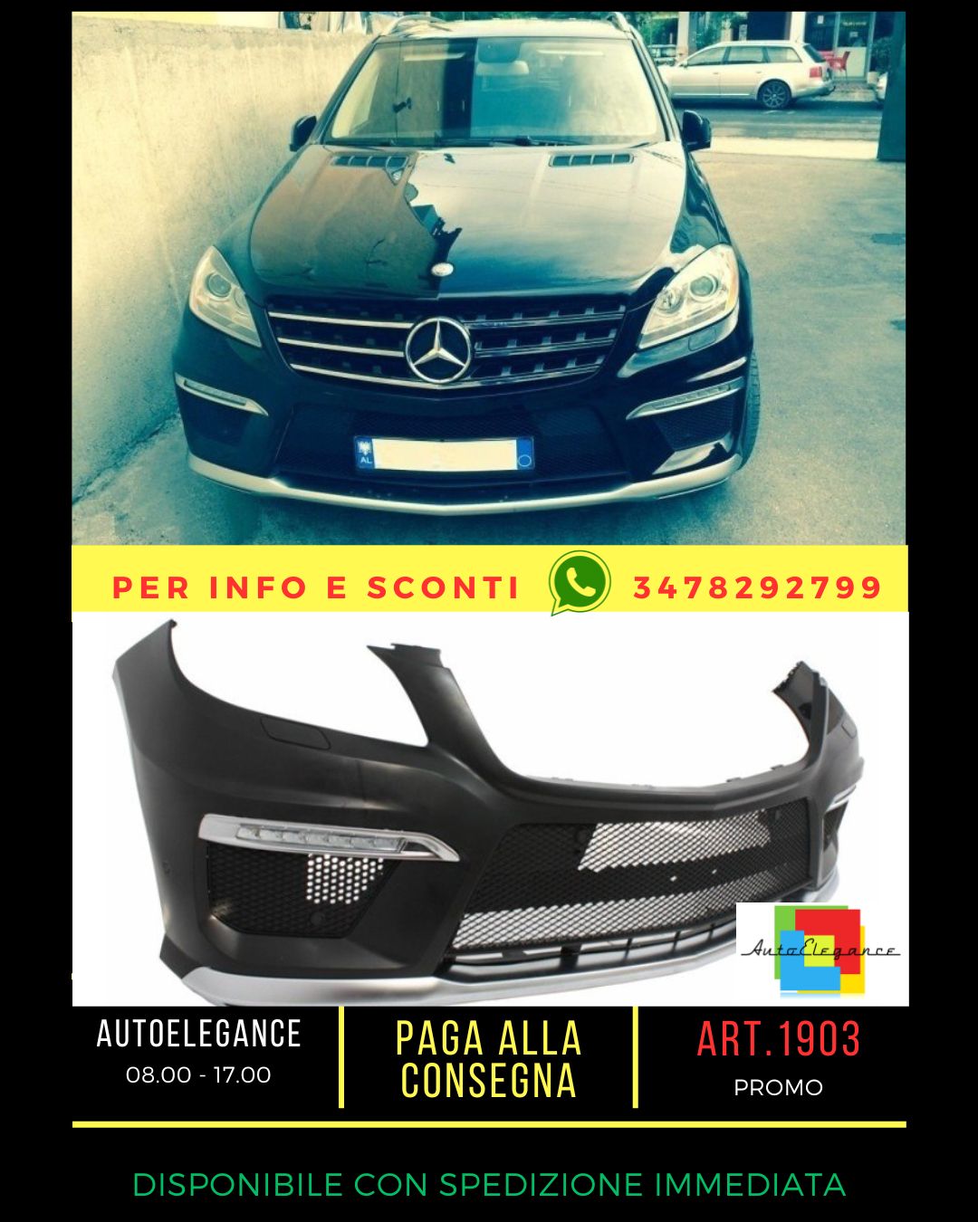 ✨Front Bumper SUITABLE FOR Mercedes ML-Class W166 2012+ ML63 Design✨