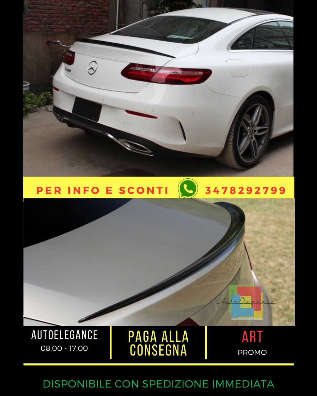 ✨SPOILER ADATTO PER Mercedes E class C238 Coupe 2017+✨