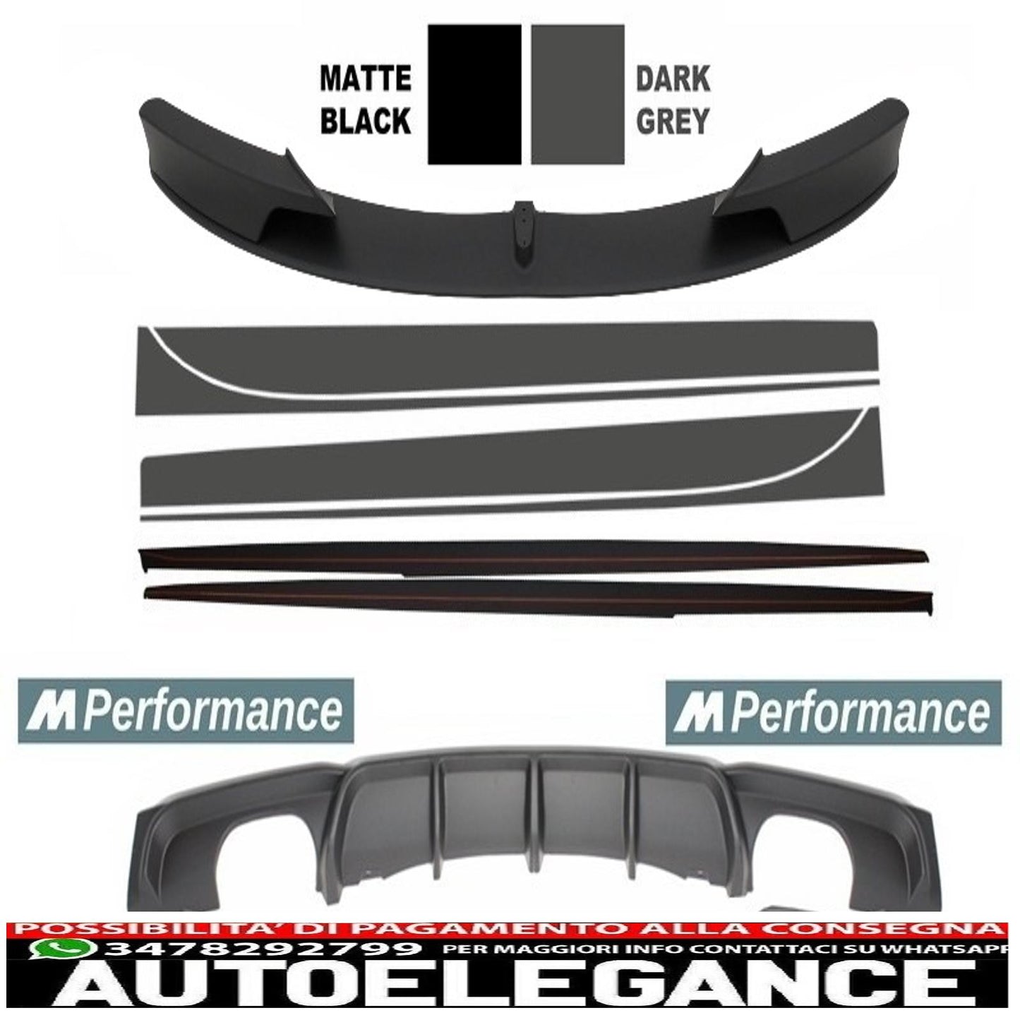 Additional conversion kit extension to m-performance design suitable for BMW 3 series f30/f31 (2011-) sedan/touring