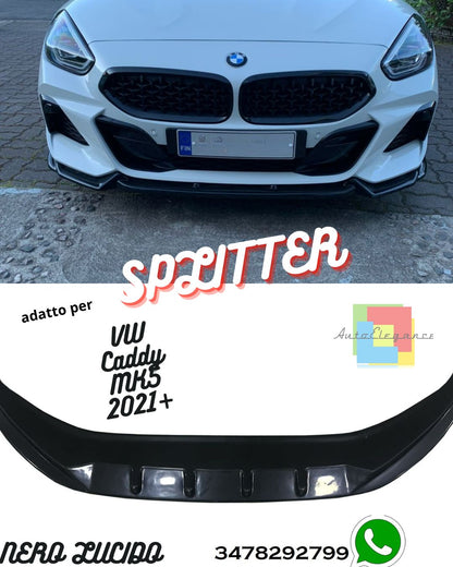 Splitter Anteriore VOLKSWAGEN Caddy MK5 2021+ Versione 2 Con ABE TÜV