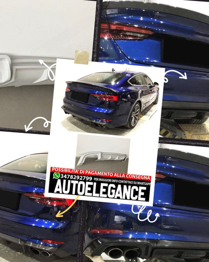 DIFFUSER FOR AUDI A5 F5 COUPE S-LINE 2016-2019 only S-Line 