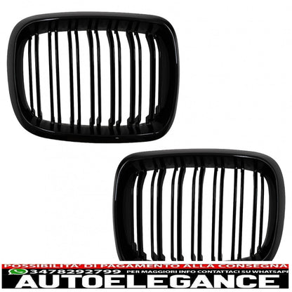 rene centrale griglie adatto per bmw x5 f15 x6 f16 (2014-2018) x5m x6m design a doppia striscia pacchetto m sport
