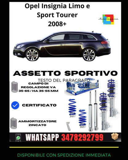 🔥Assetto sportivo ADATTO PER Opel Insignia Limo e Sport Tourer 2008+🔥