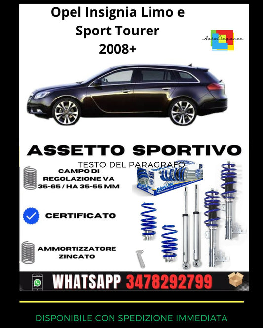 🔥Sport suspension SUITABLE FOR Opel Insignia Limo and Sport Tourer 2008+🔥