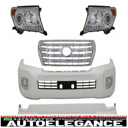 conversione kit carrozzeria adatto per toyota land cruiser fj200 (2008-2011) montaggio retrofit al modello (2012-2014) bianco perla AUTOELEGANCERICAMBI