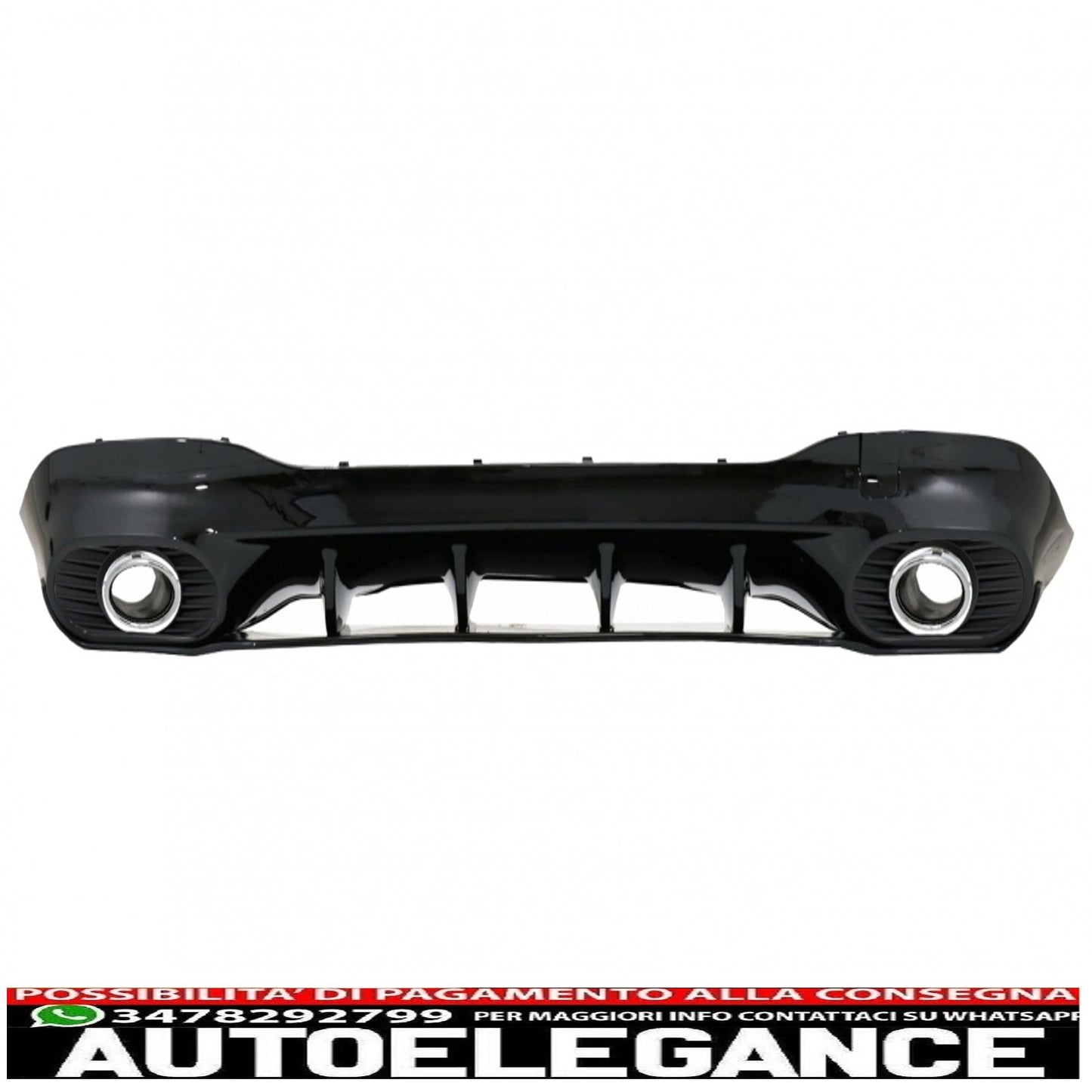 diffusore posteriore e terminali di scarico argento adatti per mercedes cla x118 shooting Brake c118 coupe sport line (2019-up) design cla35