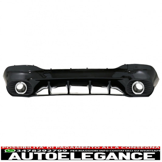 Rear diffuser and silver exhaust tips suitable for mercedes cla x118 shooting Brake c118 coupe sport line (2019-up) design cla35