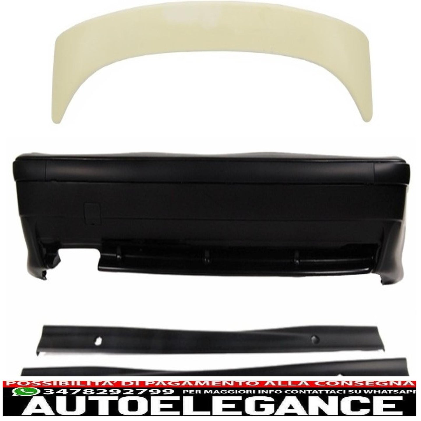 paraurti posteriore con minigonne laterali spoiler bagagliaio ala superiore design ltw adatto per bmw e36 serie 3 (1992-1998) design m3