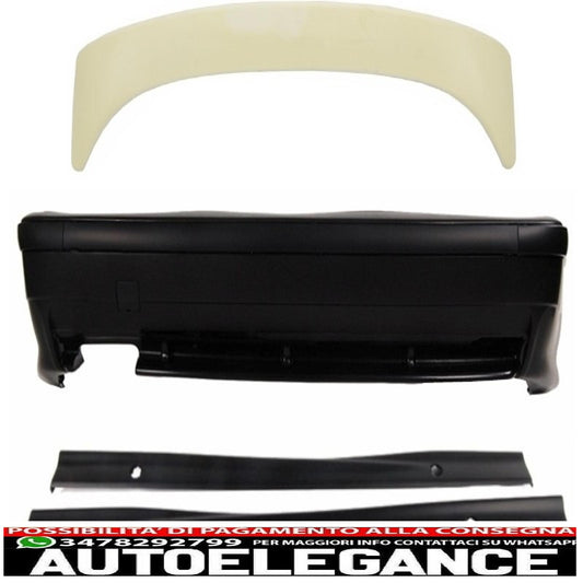 paraurti posteriore con minigonne laterali spoiler bagagliaio ala superiore design ltw adatto per bmw e36 serie 3 (1992-1998) design m3