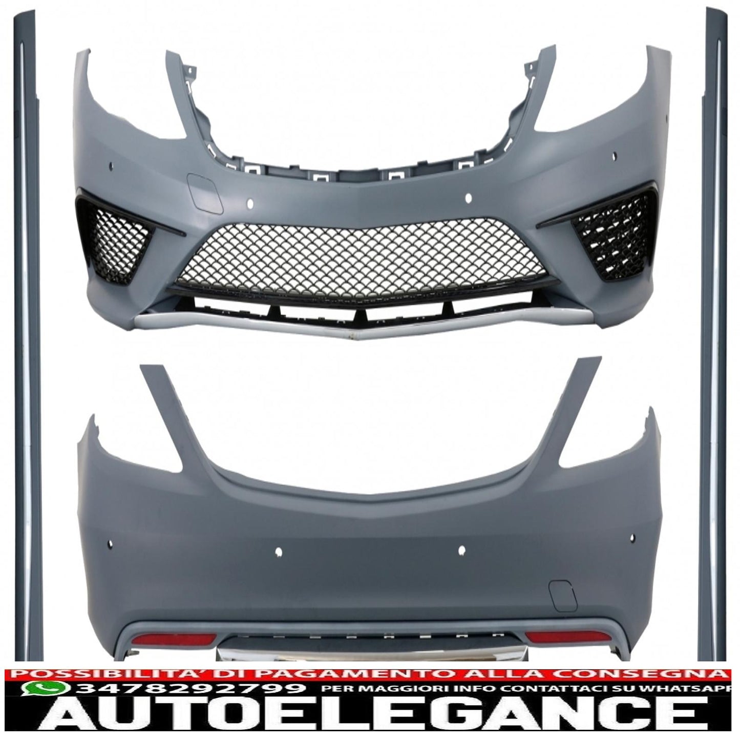 body kit suitable for mercedes s class w222 (2013-06.2017) s63 design with side skirts 