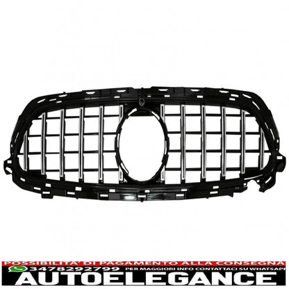 griglia centrale adatta per mercedes classe e facelift w213 s213 c238 a238 sport line (2020-up) gt-r design panamericana cromata