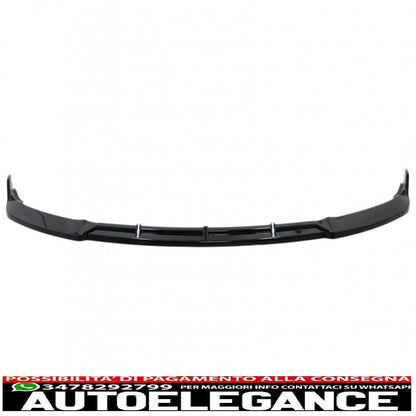 Front Bumper Spoiler Add-on Fit For Tesla Model S (2012-2015) 5 Door Liftback Sedan Piano Black
