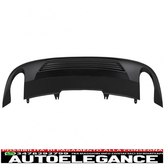 Diffusore mantovana per paraurti posteriore adatto per audi a4 b9 8w (2016-2018) berlina avant sport design per edizione standard nero