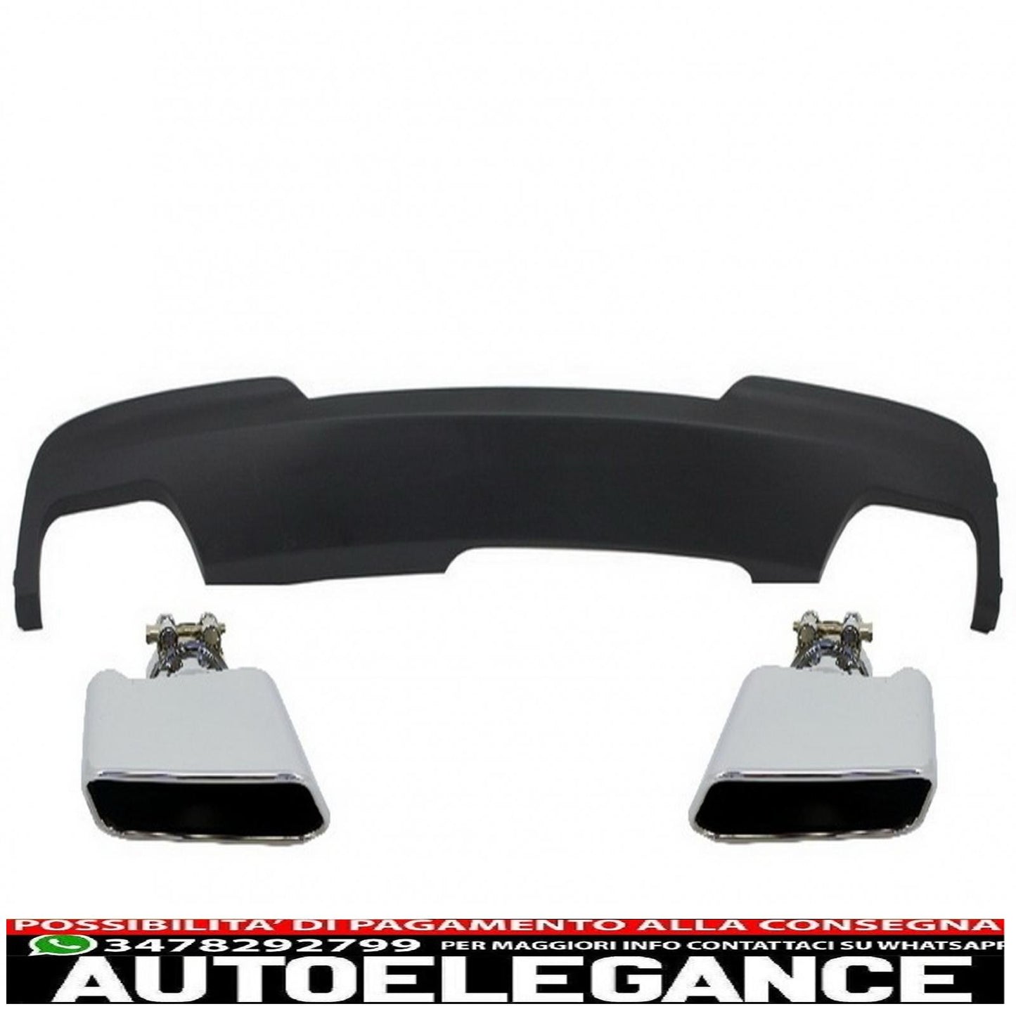 diffusore d'aria a doppia uscita con terminali di scarico sport m-teck 550i v8 lci quadrati adatti per bmw f10 f11 2011-2017