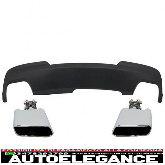 diffusore d'aria a doppia uscita con terminali di scarico sport m-teck 550i v8 lci quadrati adatti per bmw f10 f11 2011-2017