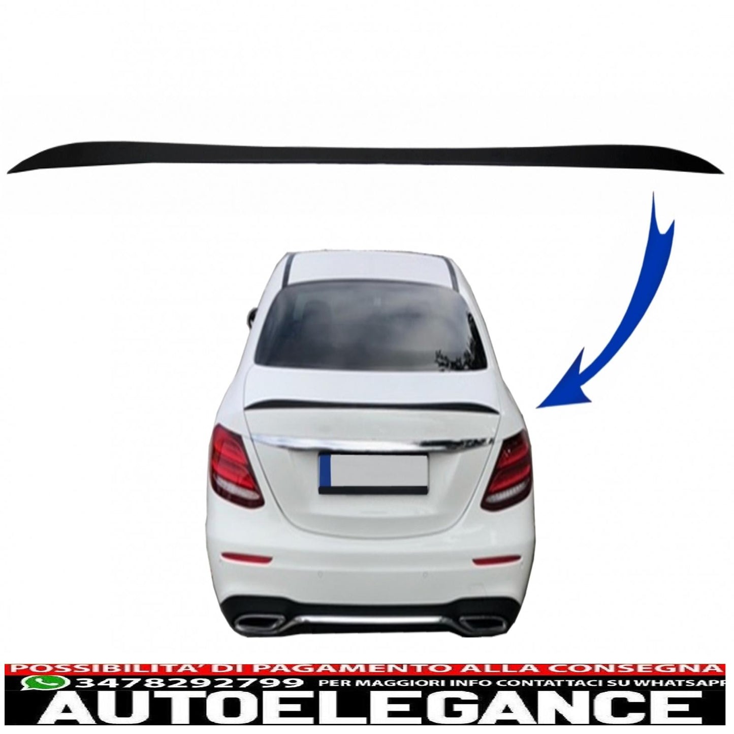trunk spoiler suitable for mercedes e-class w213 (2016-up) matt black 