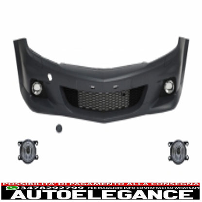 Paraurti anteriore adatto per opel astra h (2004-2009) design opc con fendinebbia