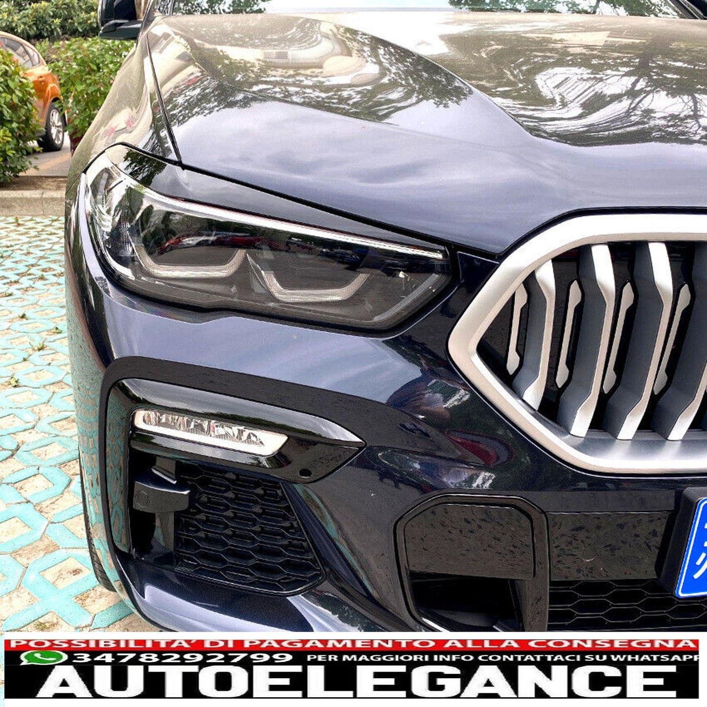 parafanghi gross sguardo nero lucido for bmw x5 g05 & x6 g06-mostra il titolo originaletesto coprifari originali evil eye black gloss for bmw x5 g05 &