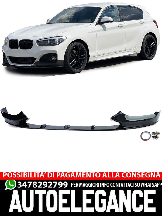Spoiler anteriore Lip Performance Gloss compatibile per BMW Serie 1 F20 F21 Facelift 15-19