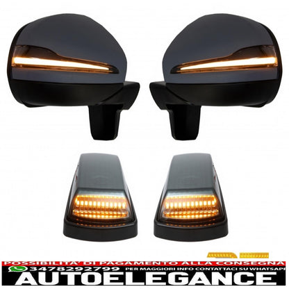 Complete mirror assembly with dynamic sequential LED direction lights suitable for mercedes g-class w463 (1989-2017) 2018 restyling design