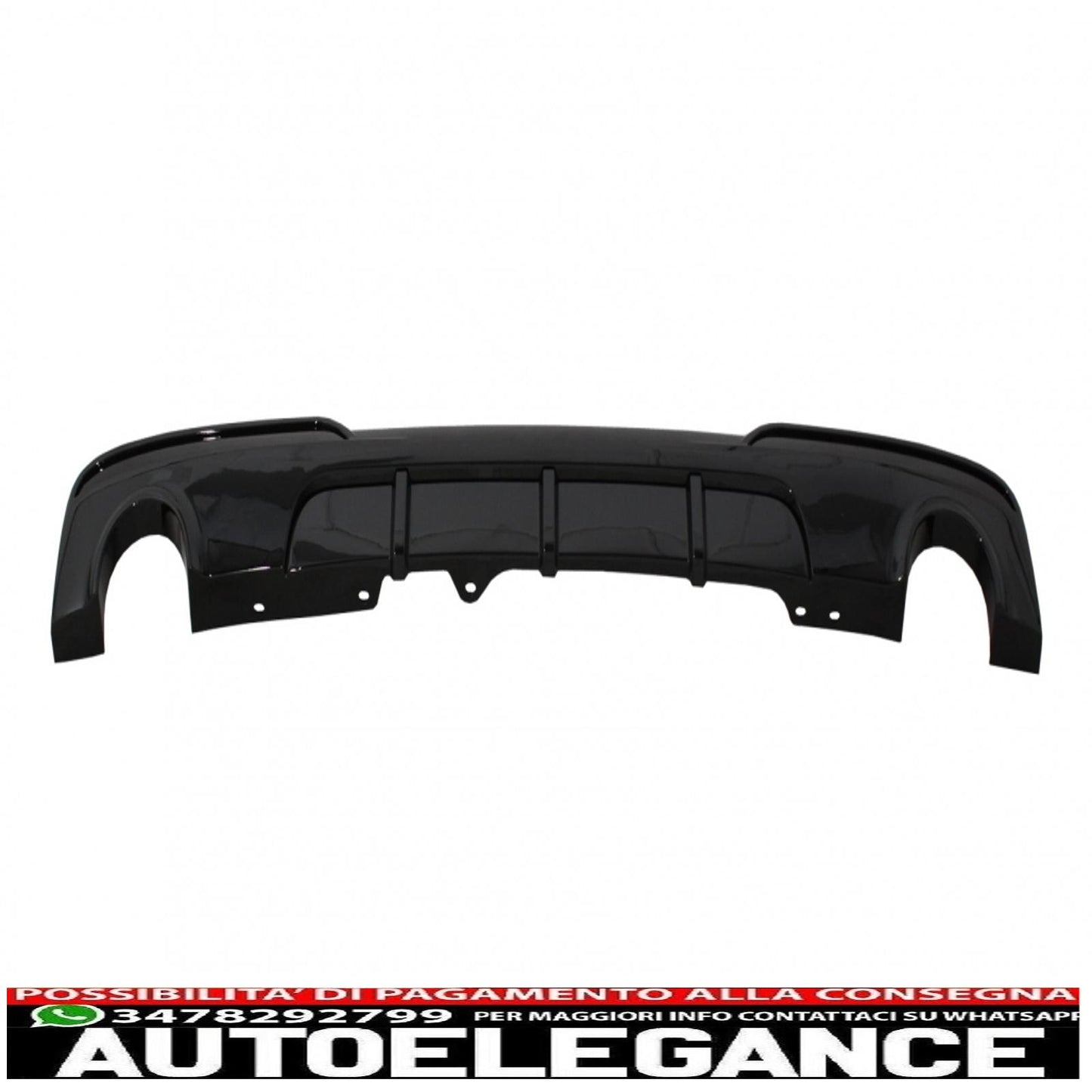 Single dual outlet exhaust diffuser suitable for bmw 5 series f10 f11 non-lci lci (2011-2017) m-technik design piano black