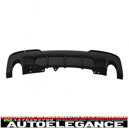 Single dual outlet exhaust diffuser suitable for bmw 5 series f10 f11 non-lci lci (2011-2017) m-technik design piano black