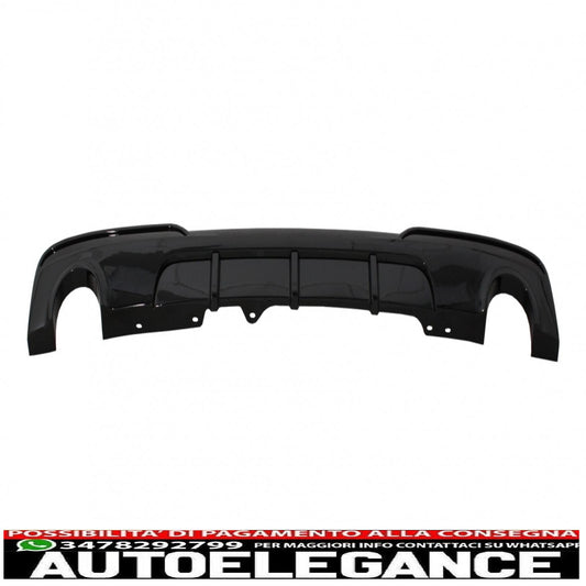 Single dual outlet exhaust diffuser suitable for bmw 5 series f10 f11 non-lci lci (2011-2017) m-technik design piano black