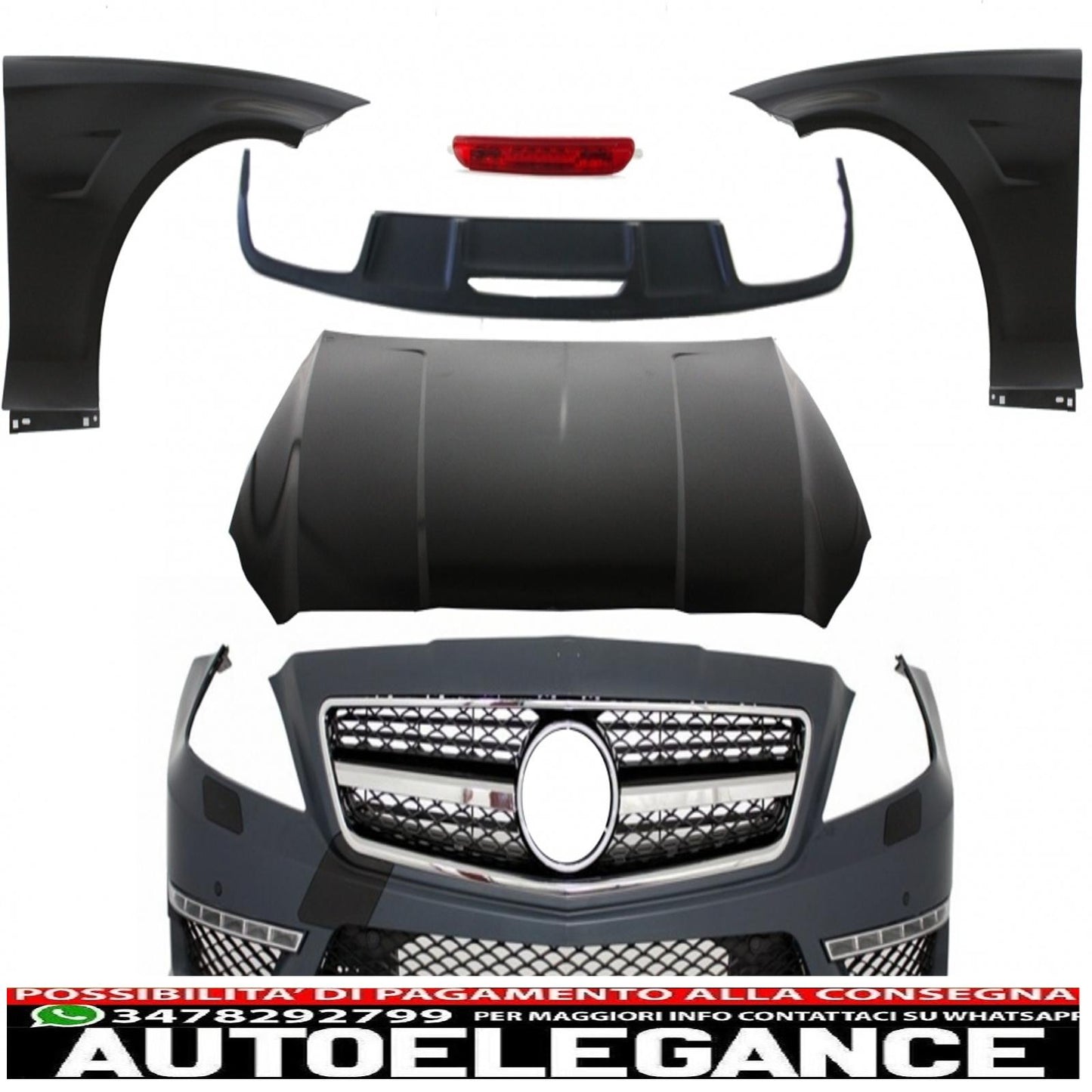 Complete body kit suitable for mercedes cls w218 c218 sedan (2011-2018) design cls63 