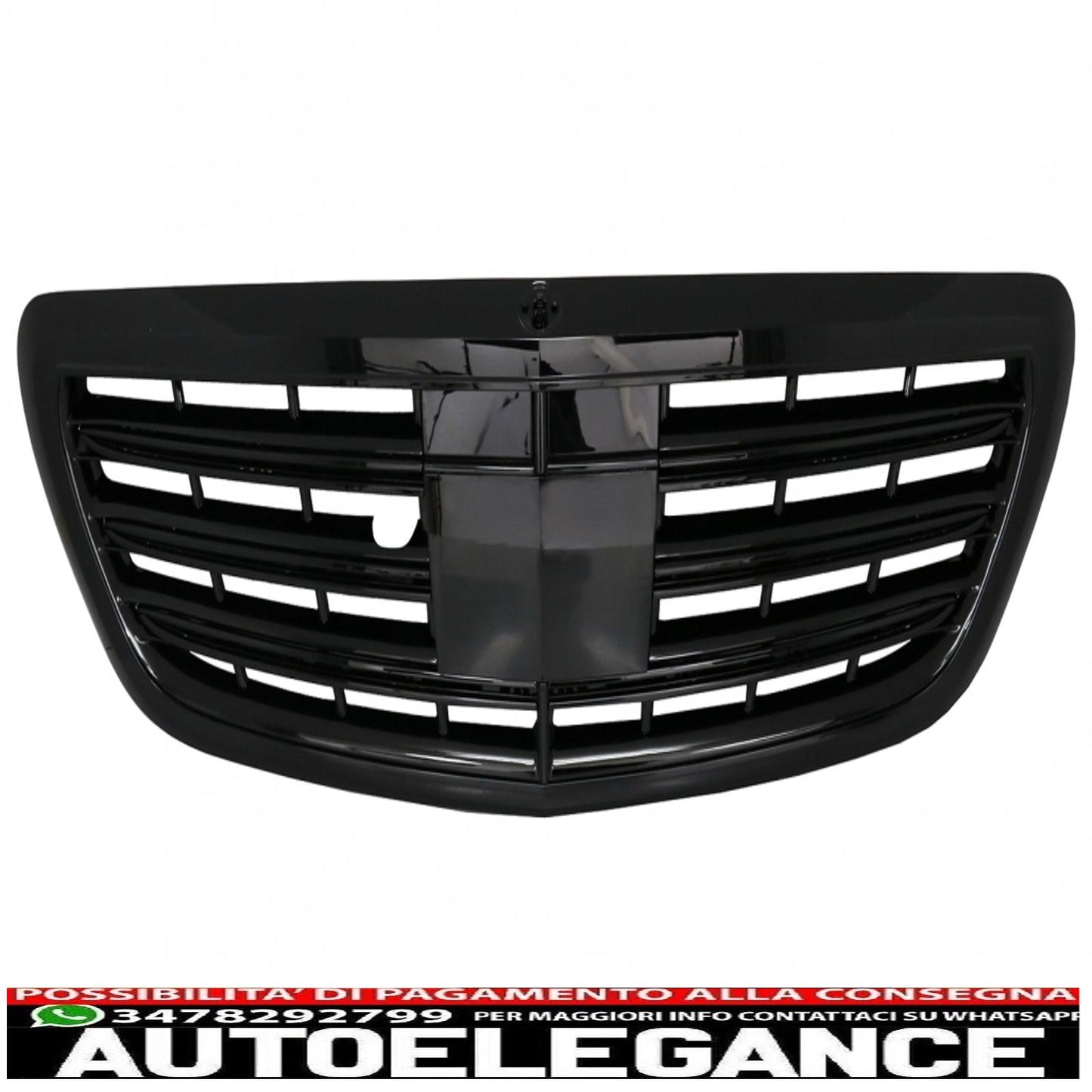 griglia anteriore adatta per mercedes classe s w222 (2014-08.2020) s63 s65 design pianoforte nero