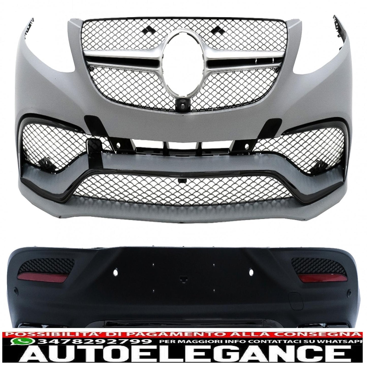 complete body kit suitable for mercedes gle coupé c292 (2015+) design all black edition 