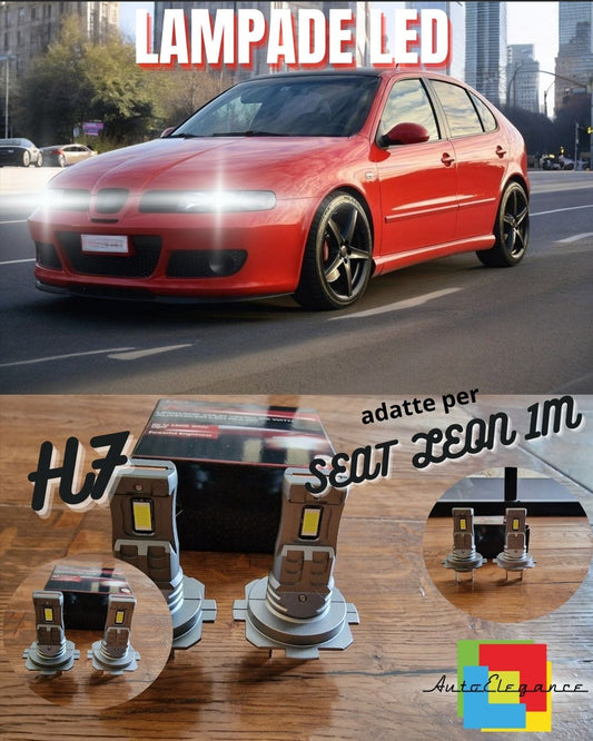 H7 LED KIT FOR SEAT LEON 1M 6000K WHITE 6000 LUMEN CANBUS LOW BEAM 