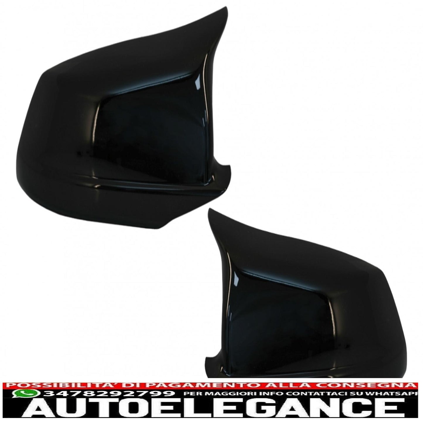 Calotte specchietti adatte per BMW Serie 5 F10 F11 F18 Non LCI (07.2010-2013) Piano Black M Design AUTOELEGANCERICAMBI
