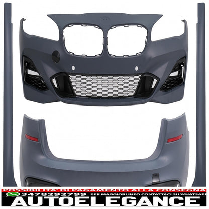 body kit suitable for bmw 2 series f45 lci active tourer (05.2017-12.2019) m-technik design double outlet for single exhaust
