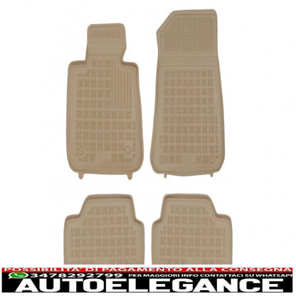 tappetino in gomma beige adatto a bmw serie 1 e87 (2004-2011) f20 (2011-08.2014) f20 lci (2015-06.2019)