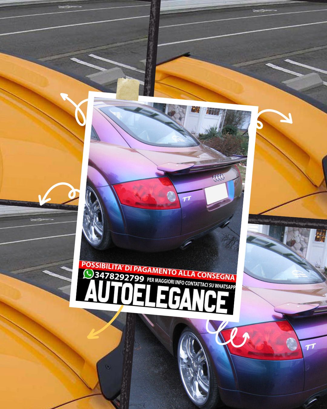 SPOILER adatto compatibile per AUDI TT BOOT