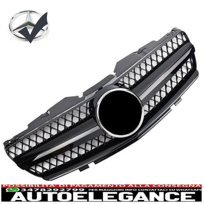 griglia sport griglia radiatore adatto per mercedes r230 sl 2001-2006 nero lucido-mostra il titolo originaletesto originalegrill sport kühlergrill passt für mercedes r230 sl 2001-2006 glanz schwarz