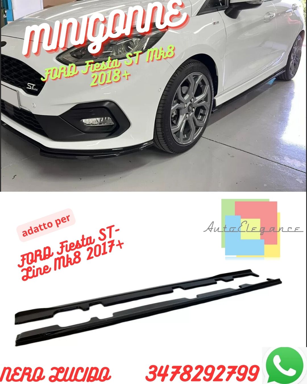 FALDONES PARA ⚡FORD Fiesta ST Mk8 2018+/ FORD Fiesta ST-Line Mk8 2017+ ⚡