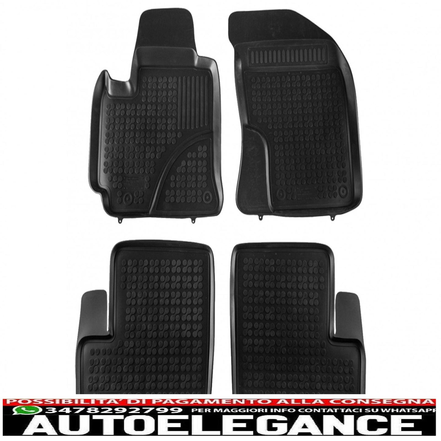 Rubber mats suitable for toyota rav4 ii facelift (2004-2005) 5 doors
