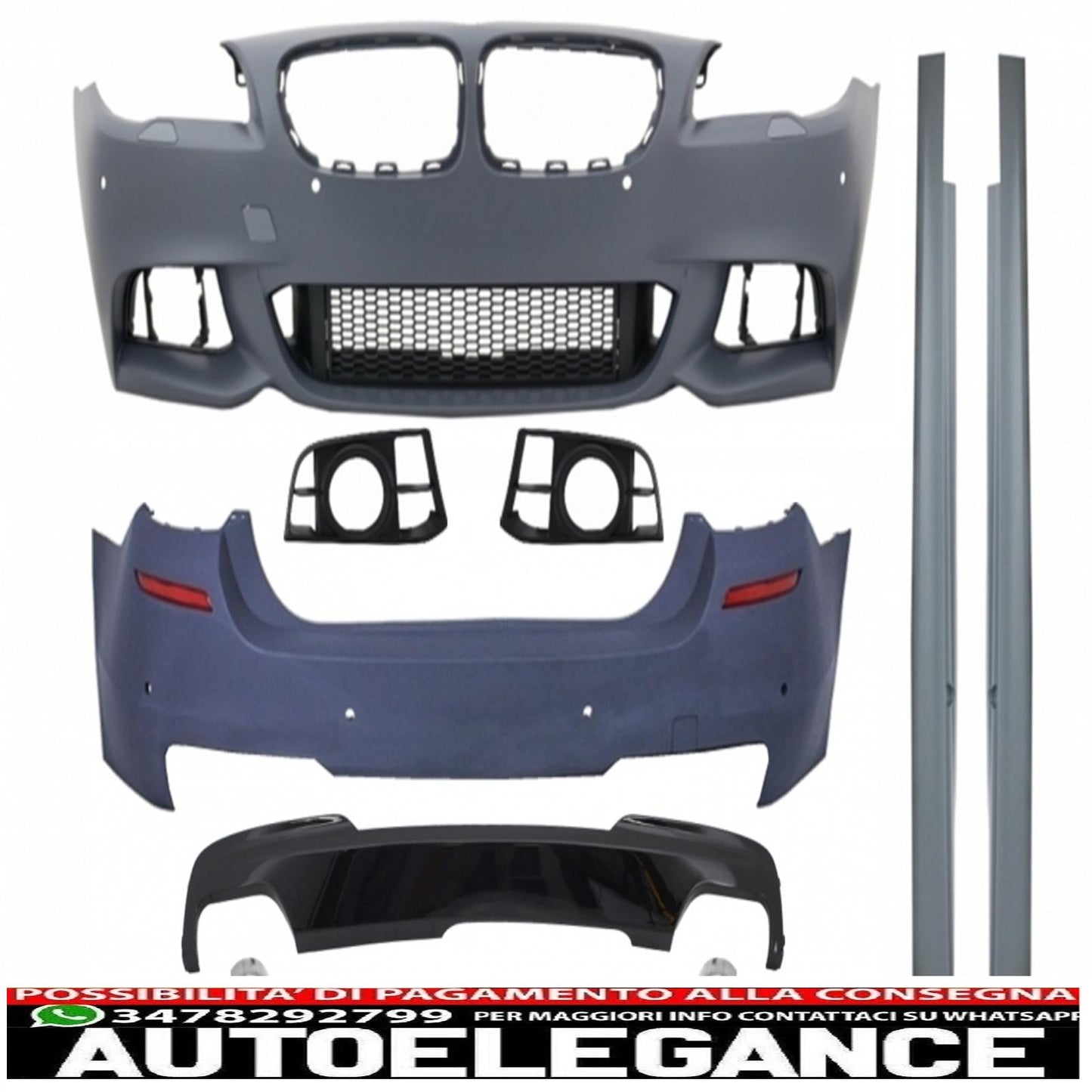 complete body kit suitable for bmw f10 5 series (2014-up) restyling lci m-technik 550i design brilliant black edition