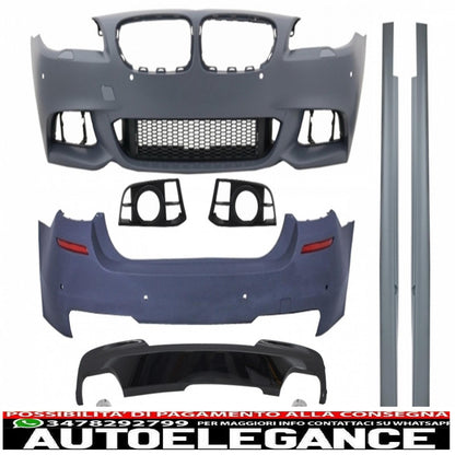 complete body kit suitable for bmw f10 5 series (2014-up) restyling lci m-technik 550i design brilliant black edition