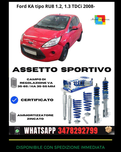 🔥Assetto sportivo ADATTO PER Ford KA tipo RU8 1.2, 1.3 TDCi 2008-🔥