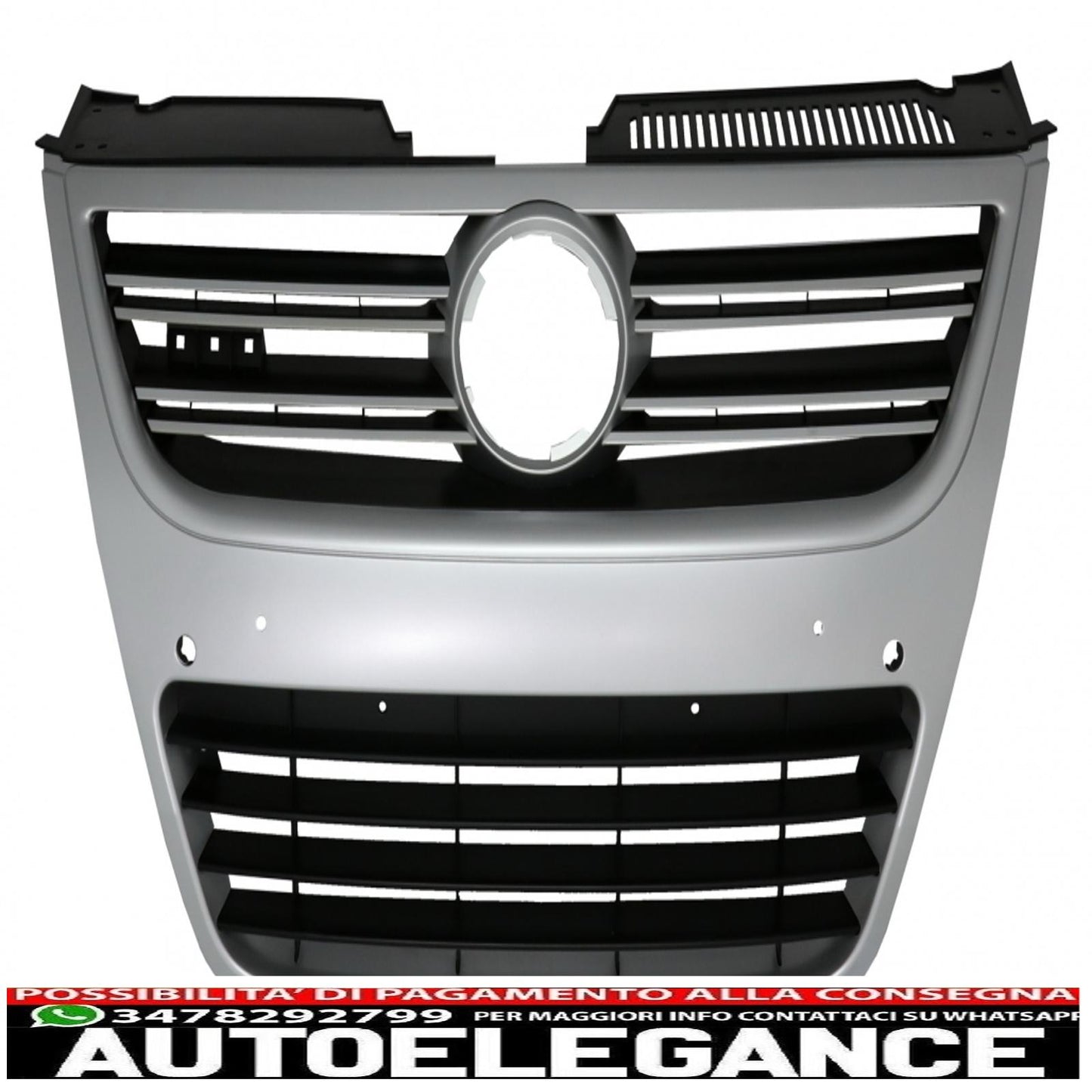 griglia anteriore adatta per vw passat 3c (2007-2010) aspetto alluminio argento
