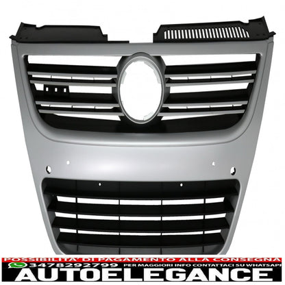 griglia anteriore adatta per vw passat 3c (2007-2010) aspetto alluminio argento