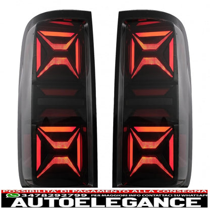 full led rear lights suitable for vw amarok (2010-2020) dynamic sequential turn smoke